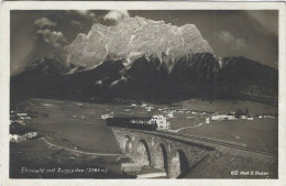 Ehrwald Mit Zugspitze Eisenbahn Stempel Bergstation - Ehrwald