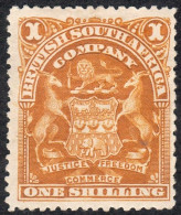 Rhodesia 1908 SG84d 1/= Brownish Yellow Mounted Mint - Sonstige & Ohne Zuordnung