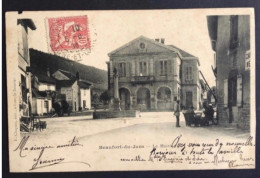 39 CPA- Beaufort-du-Jura - La Mairie - Animée - Circ. 1903 - Beaufort