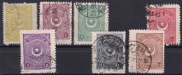 TURKEY 1924 - Canceled - Sc# 606b, 607b, 609b, 612b, 613b, 615b, 617b - Gebruikt