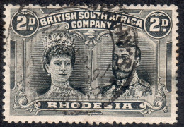 Rhodesia 1910 SG129 2d Black And Slate Used - Andere & Zonder Classificatie