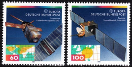 GERMANY 1991 EUROPA: Space. Geophysical And TV Satellites. Complete Set, MNH - 1991