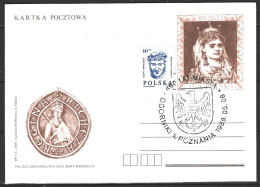 POLOGNE. Carte Commémorative De 1989. Armoiries D'Oborniki. - Andere & Zonder Classificatie