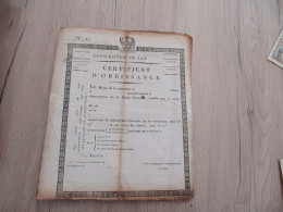 Révolution Certificat D'Obéissance Vierge Plis D'archivage - Historical Documents