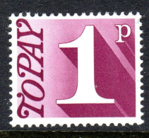 GREAT BRITAIN GB - 1970 POSTAGE DUE 1p STAMP FINE MNH ** SG D78 - Tasse