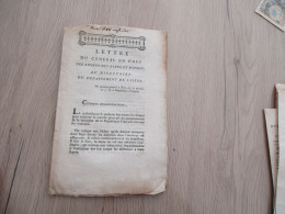 Révolution Lettre Du Général En Chef Des Armées Des Alpes Et D'Italie 17 Prairial An 3 Déserteurs Et Amnistie Propagande - Historical Documents