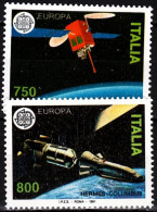 ITALY 1991 EUROPA: Space. Satellite And Columbus. Complete Set, MNH - 1991