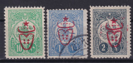 OTTOMAN EMPIRE 1917 - MLH/canceled - Sc# 510, 510A, 511 - Unused Stamps