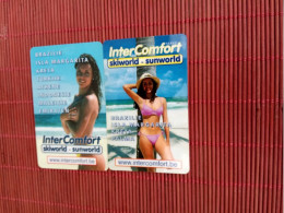 Intercomfort Girl 2 Prepaidcards Sratch &Phone Used Rare - [2] Tarjetas Móviles, Recargos & Prepagadas