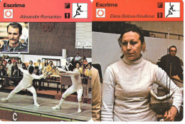 GF1780 - FICHES EDITION RENCONTRE - ALEXANDRE ROMANKOV - VALENTINA SIDOROVA - ELENA BELOVA NOVIKOVA - Fencing