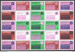 Australia 1971 Y.T.470/76 Block Of 25 **/MNH VF - Mint Stamps