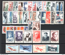 Francia 1954 Annata Complete Con Posta Aerea / Complete Year With Air Mail **/MNH VF - 1950-1959