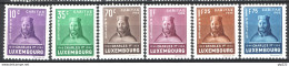 Lussemburgo 1935 Unif.276/81 **/MNH VF/F - 1926-39 Charlotte Rechtsprofil