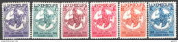 Lussemburgo 1934 Unif.252/57 **/MNH VF/F - 1926-39 Charlotte Right-hand Side