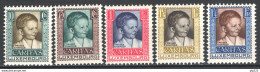 Lussemburgo 1930 Unif.226/30 **/MNH VF/F - 1926-39 Charlotte De Profil à Droite