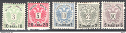 Levante 1888 Unif.15/19 */MH VF/F - Oostenrijkse Levant