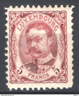 Lussemburgo 1906 Unif.85 */MH VF/F - 1906 Guglielmo IV