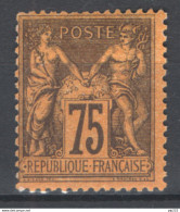 Francia 1884 75c. Unif.99 **/MNH VF/F - 1876-1898 Sage (Type II)