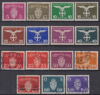 ⁕ Norway / NORGE 1937 - 1952 ⁕ Official Stamps ⁕ 15v MH & Used - Officials