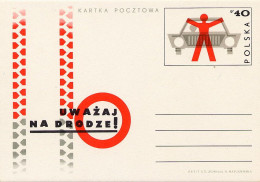 POLONIA POLSKA -  Cartolina Intero Postale -  SICUREZZA STRADALE - Incidenti E Sicurezza Stradale