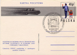 POLONIA POLSKA -  Cartolina Intero Postale -  SICUREZZA STRADALE - Incidenti E Sicurezza Stradale