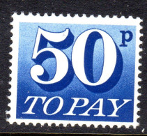 GREAT BRITAIN GB - 1970 POSTAGE DUE 50p STAMP FINE MNH ** SG D60 - Taxe