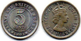 MA 27049 / Malaya Et British Bornéo 5 Cents 1961 KN SPL - Malesia
