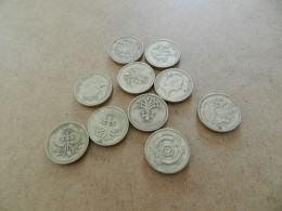 Lot De  10 Monnaies  One Pound - Kilowaar - Munten