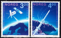 NORWAY 1991 EUROPA: Space. Satellite, Rocket. Complete Set, MNH - 1991