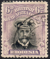 Rhodesia 1922 SG295  6d Jet Black And Lilac P14 Fine Used - Andere & Zonder Classificatie