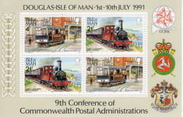 Isle Of Man 1991 -  Douglas Cable Car - M.N.R. Caledonia At Gob-y-Deigan - 4v  Sheet - MNH/Mint/Neuf - Tramways