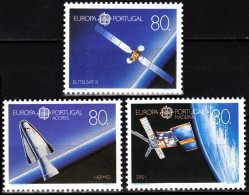 PORTUGAL, ACORES, MADEIRA 1991 EUROPA: Space. Satellites, Fiction. 3 Singles, MNH - 1991