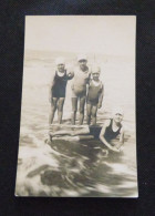 CARTE-PHOTO  -  LA BAULE - FRERES ET SOEURS BAIGNADE  -  1930 - La Baule-Escoublac