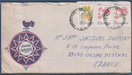 Enveloppe Argentine Vers France 3 Timbres, 1.1.88 Mendoza, Région De Cuyo Cœur De La Région Viticole - Briefe U. Dokumente