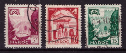 Maroc 1952/1954 - Oblitéré - Bâtiments - Paysages - Michel Nr. 334 337 339 (mar283) - Usados