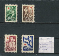 (TJ) Finland 1941 - YT 225/28 (postfris Met Plakker/neuf Avec Charnière/MH) - Nuevos