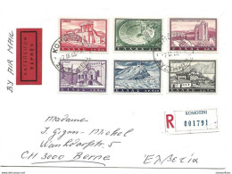 245 - 51 - Enveloppe Exprès Recommandée Envoyée De Komotini En Suisse 1965 - Superbe Affranchissement - Brieven En Documenten