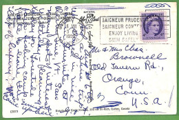 Af3704 - CANADA  - POSTAL HISTORY - POSTCARD - Sports ROWING Canoes - 1958 - Canoë