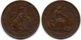 MA 27144 / Espagne - Spain - Spanien 5 Centimos 1870 OM TTB - Primeras Acuñaciones