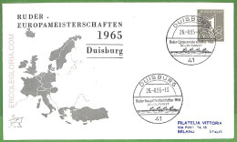 Af3709 - GERMANY - POSTAL HISTORY -Event Postmark  -  ROWING Canoes - 1965 - Canoe