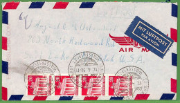 Af3710 - GERMANY - POSTAL HISTORY - AIRMAIL COVER -  ROWING Canoes - 1950 - Canoë