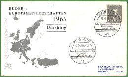 Af3711 - GERMANY - POSTAL HISTORY - Event Postmark -  ROWING Canoes - 1965 - Kanu