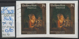 2021 - ÖSTERREICH - SM "Weihnachten - Mädchen Am Fenster"  85 C Mehrf.- 2x O Gestempelt - S.Scan (3636o X2 ABs  At) - Gebraucht