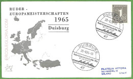 Af3712 - GERMANY - POSTAL HISTORY - FDC COVER -  ROWING Canoes - 1965 - Canoa