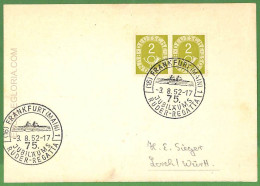 Af3720 - GERMANY - POSTAL HISTORY - Card - ROWING Canoes - 1952 - Canoe