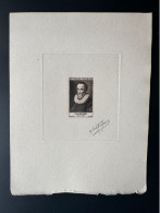 France 1955 YT 1028 Epreuve D'artiste ETAT Proof Malherbes Célébrités Série Renoir Spitz Dufresnes - Artist Proofs