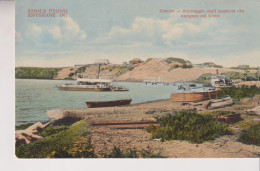 SOMALIA ITALIANA ESPOSIZIONE 1911 GIUMBO ANCORAGGIO DEGLI STEAMERS  NO VG - Somalie