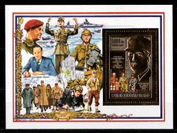 1990 Madagascar General De Gaulle "meeting With Churchill And Roosevelt 1943" Set MNH** Ab224 - De Gaulle (Général)