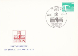 BERLIN - Partnerstädte Im Spiegel Der Philatelie 1237-1987 - Cartoline - Usati