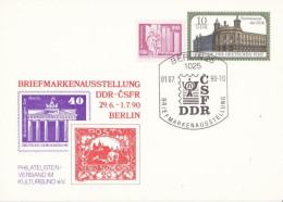 Briefmarkenausstellung DDR - CSFR 29.6 - 1.7.90 - Cesko-Slovenska - Postkarten - Gebraucht